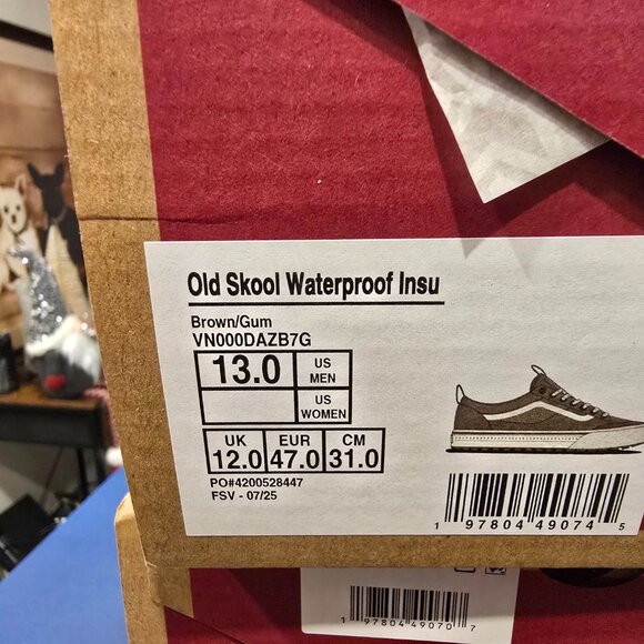 Vans MTE Old Skool Waterproof Insulated Sneakers Shoes Brown VN000DAZB7G US 13 - Picture 11 of 11